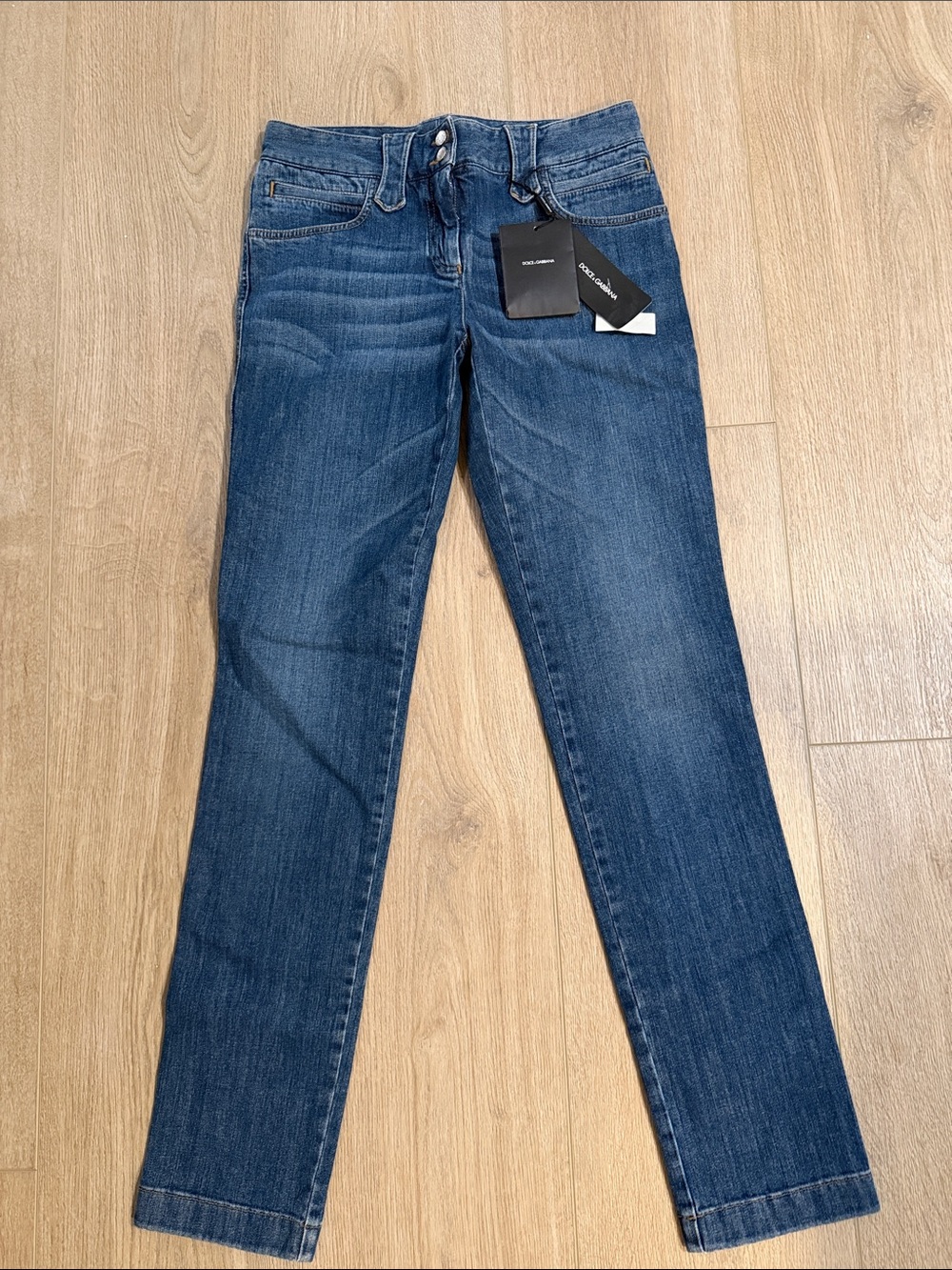 Dolce & Gabbana Women's Dark Blue Straight-Leg Jeans